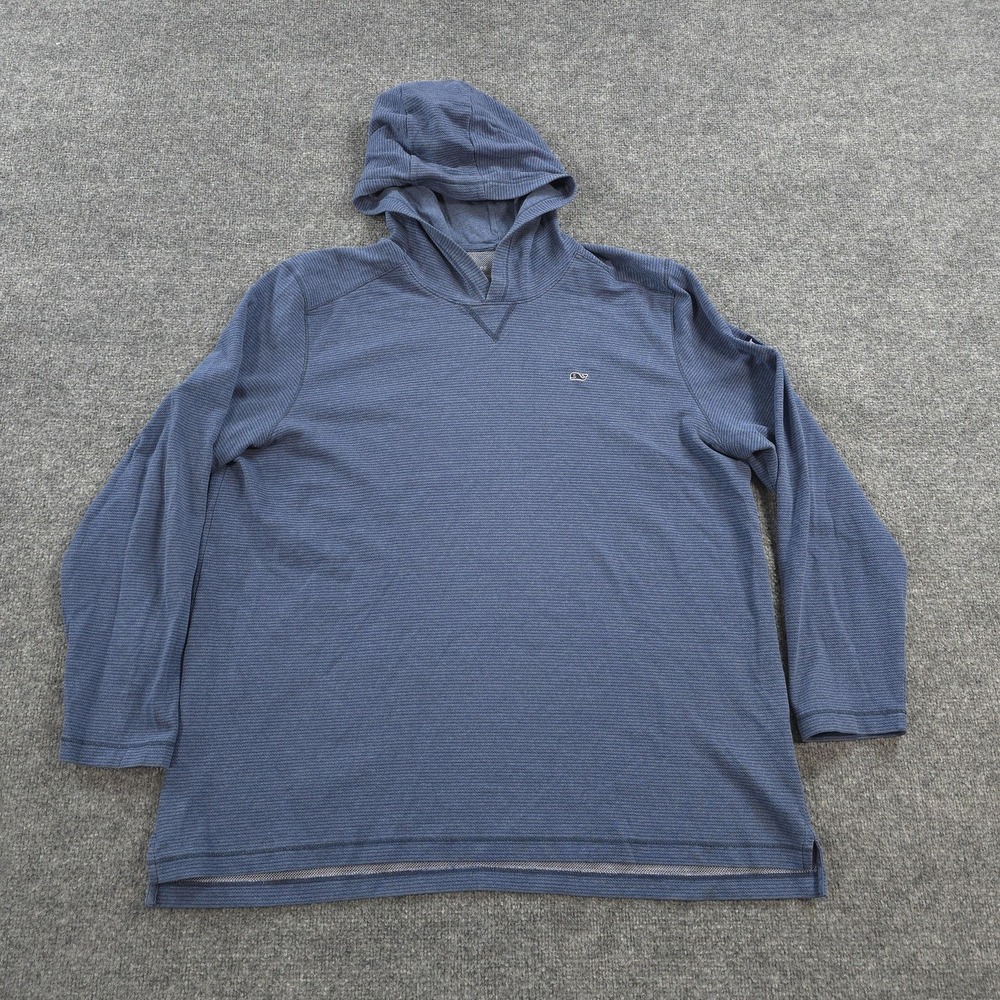 Vineyard Vines Hoodie Mens 2XL Blue Striped Performance Lightweight Pullover